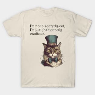 Fashionably Cautious Feline T-Shirt